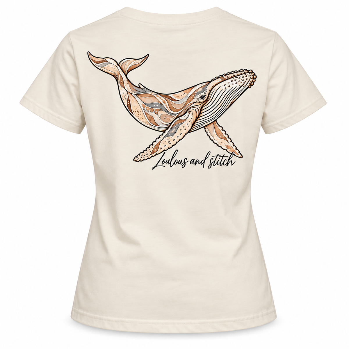 Ladies - Coastal Humpback Whale Tee – Natural | Loulous and Stitch
