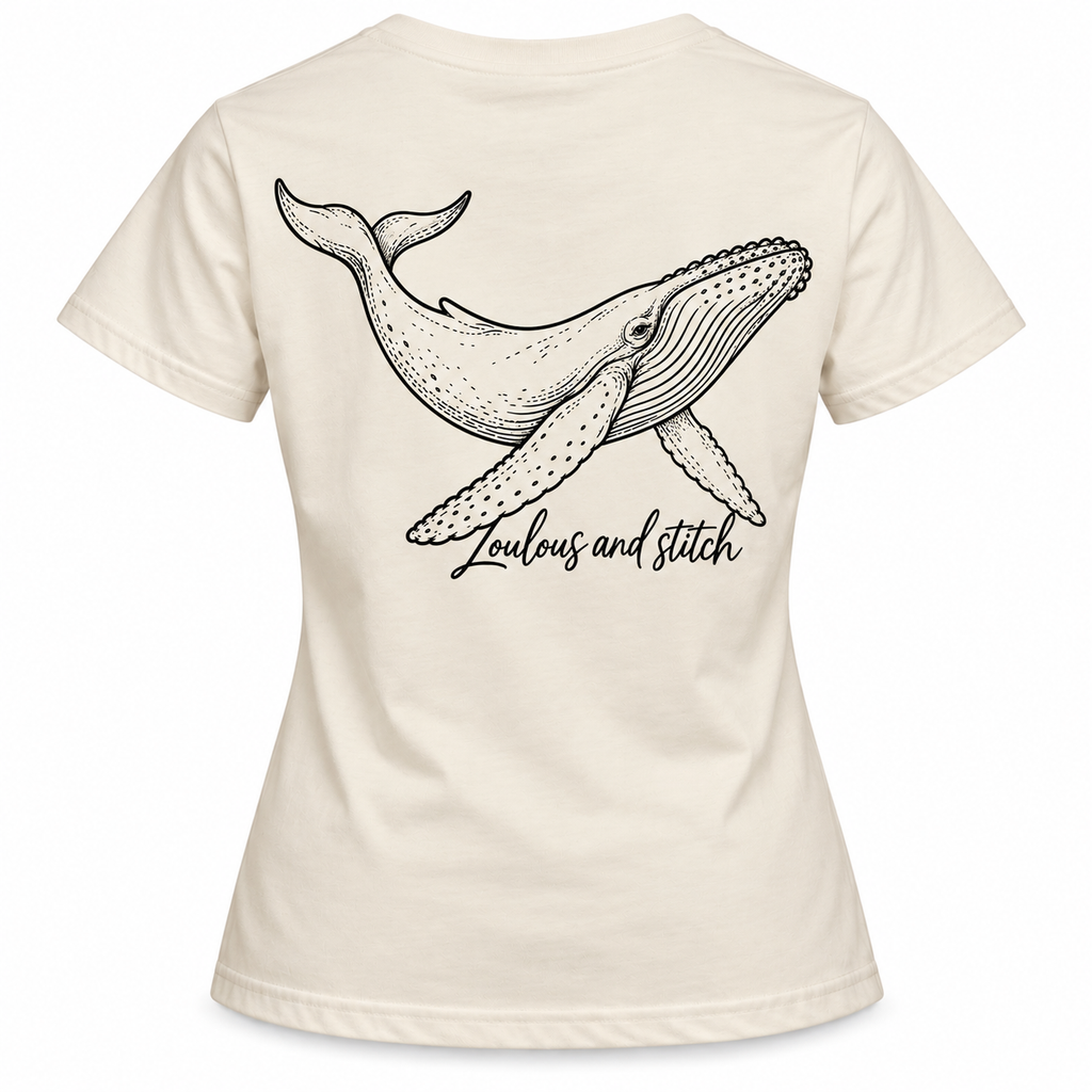 Ladies - Ocean Soul Humpback Whale Tee – Plain | Loulous and Stitch