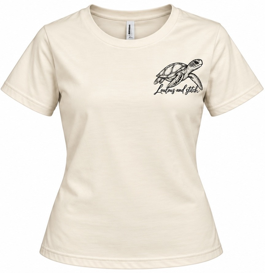 Ladies - Ocean Soul Turtle Tee - Plain | Loulous and Stitch