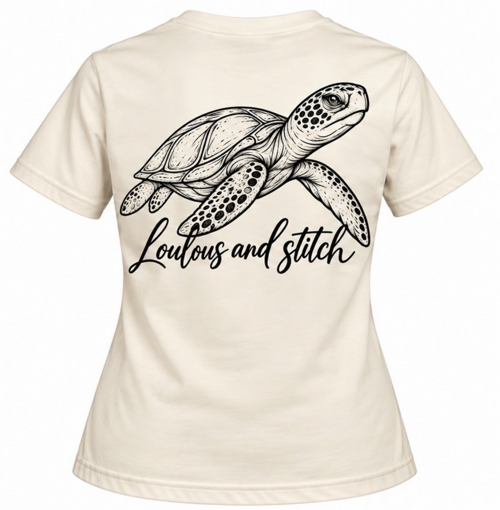 Ladies - Ocean Soul Turtle Tee - Plain | Loulous and Stitch